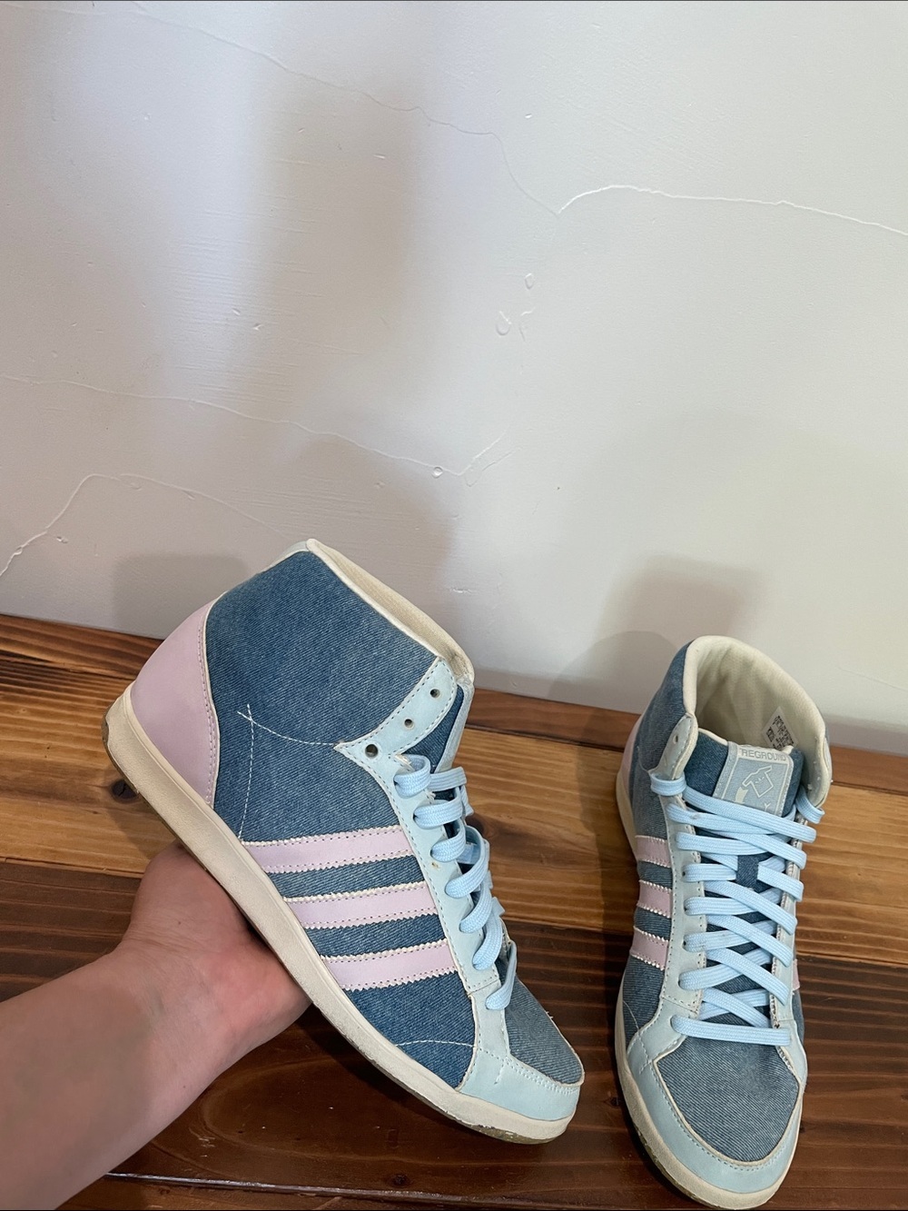 🔥RARE🔥 adidas Retro Women's adi Hoop Mid Grun Shoe,Neoblue/Purple/Glacier 9